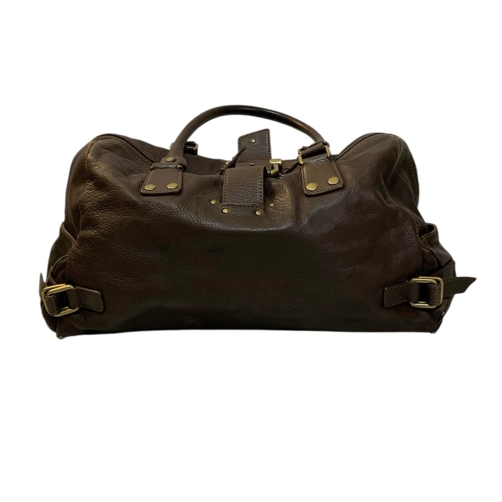 Ellen Tracy Women’s Brown Leather Paddington Handbag - Picture 5 of 14